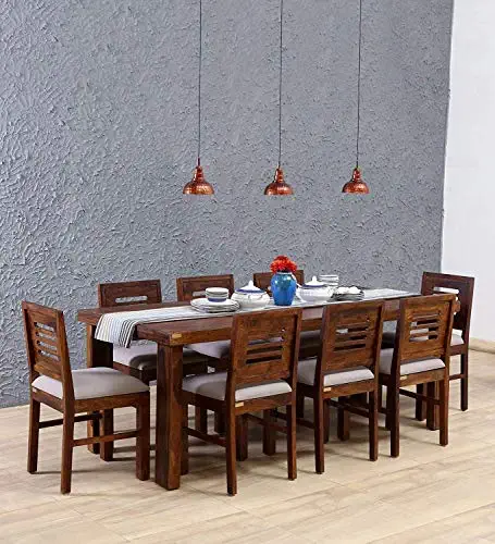 Wood Dining Table Set with 8 Chairs